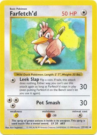 Farfetch'd (27/102) [Base Set Shadowless Unlimited] Pokémon