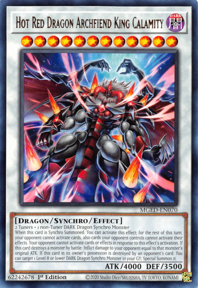 Hot Red Dragon Archfiend King Calamity [MGED-EN070] Rare Yu-Gi-Oh!