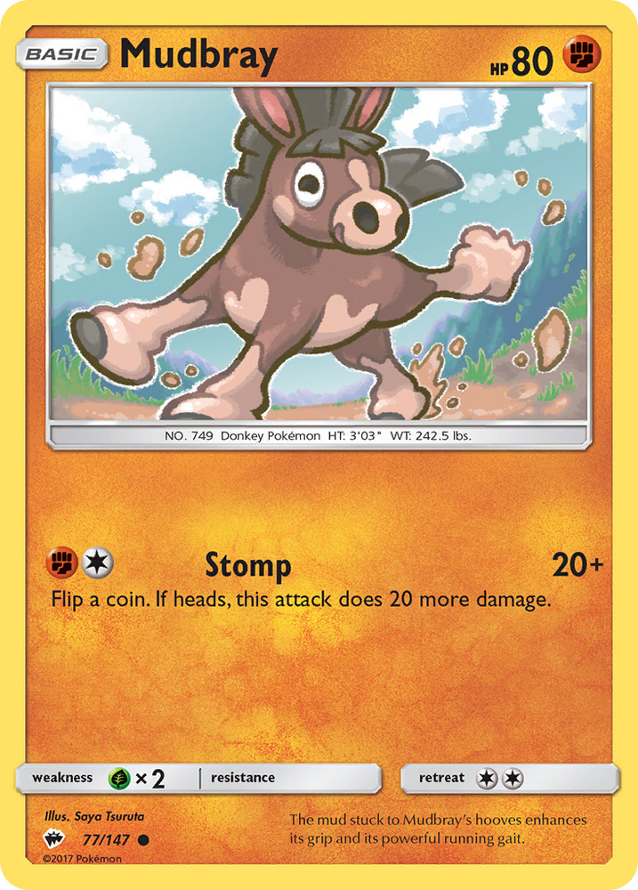 Mudbray (77/147) [Sun & Moon: Burning Shadows] Pokémon