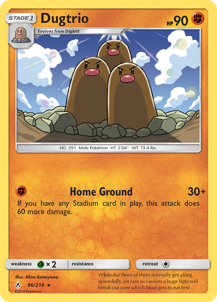 Dugtrio (86/214) [Sun & Moon: Unbroken Bonds] Pokémon