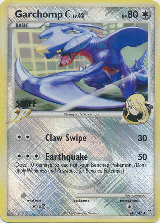 Garchomp C (60/147) (Staff League Promo) [Platinum: Supreme Victors] Pokémon