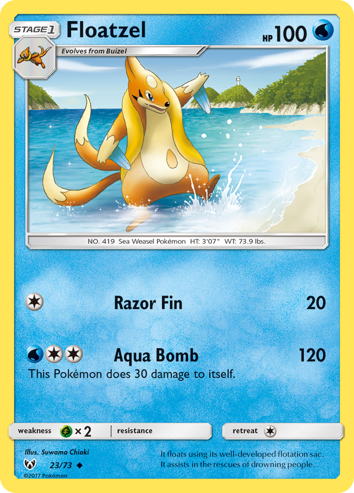 Floatzel (23/73) [Sun & Moon: Shining Legends] Pokémon