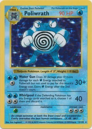 Poliwrath (13/102) [Base Set Shadowless Unlimited] Pokémon
