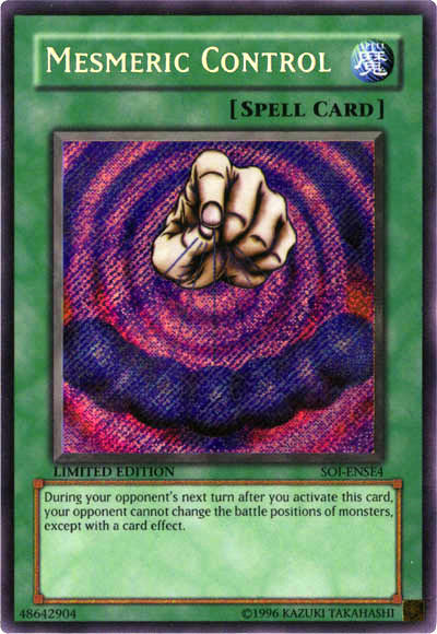 Mesmeric Control [SOI-ENSE4] Secret Rare Yu-Gi-Oh!