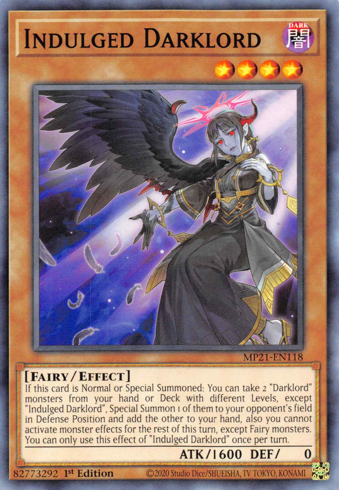 Indulged Darklord [MP21-EN118] Common Yu-Gi-Oh!