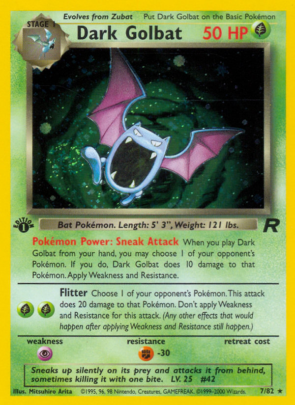 Dark Golbat (7/82) [Team Rocket 1st Edition] Pokémon