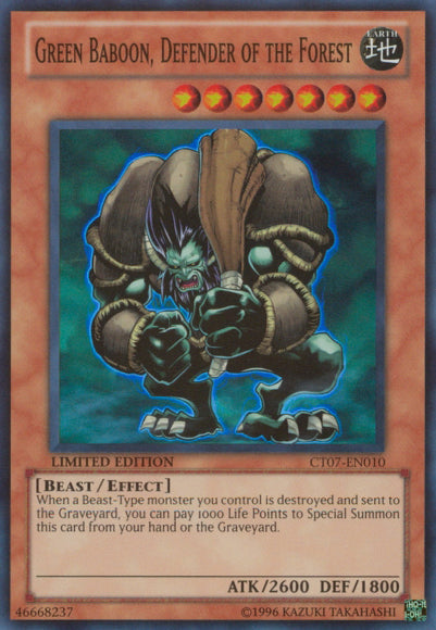 Green Baboon, Defender of the Forest [CT07-EN010] Super Rare Yu-Gi-Oh!