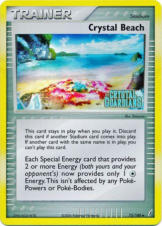 Crystal Beach (75/100) (Stamped) [EX: Crystal Guardians] Pokémon