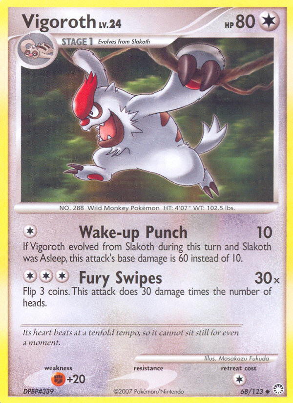 Vigoroth (68/123) [Diamond & Pearl: Mysterious Treasures] Pokémon