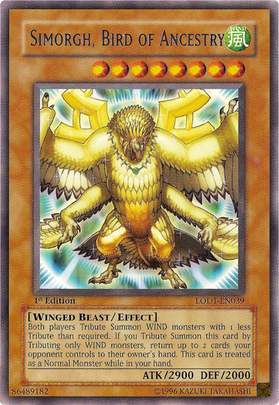 Simorgh, Bird of Ancestry [LODT-EN039] Rare Yu-Gi-Oh!