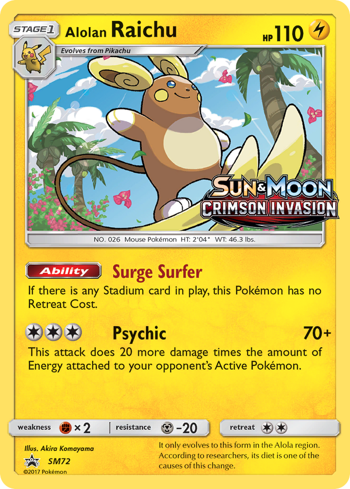 Alolan Raichu (SM72) (Prerelease Promo) [Sun & Moon: Black Star Promos] Pokémon