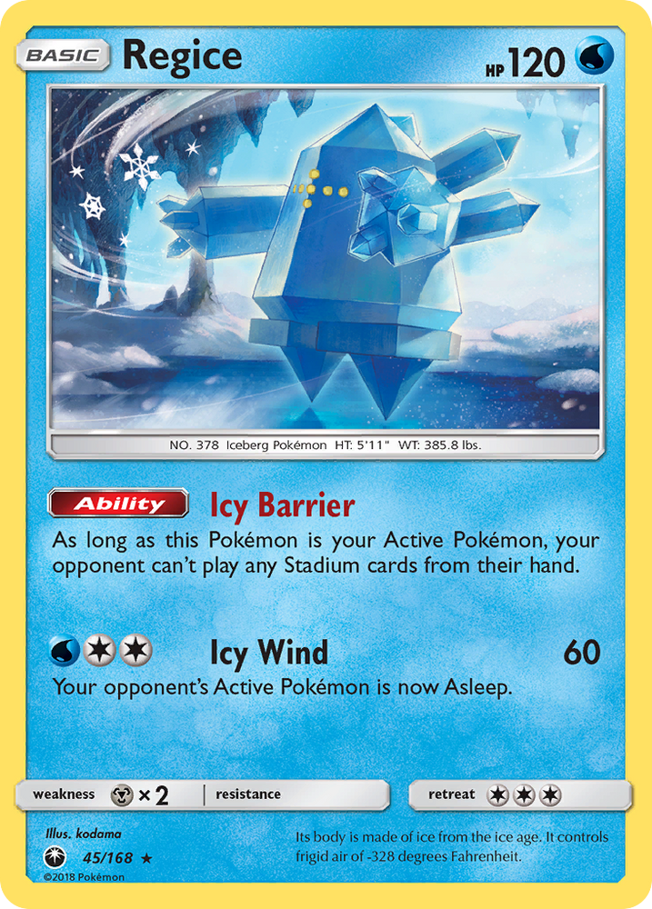 Regice (45/168) [Sun & Moon: Celestial Storm] Pokémon