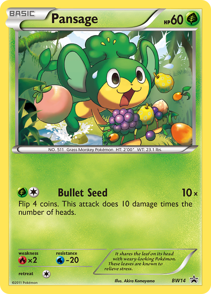 Pansage (BW14) [Black & White: Black Star Promos] Pokémon