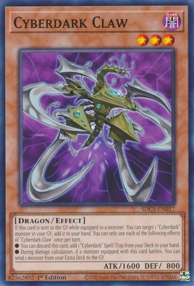 Cyberdark Claw [SDCS-EN017] Common Yu-Gi-Oh!