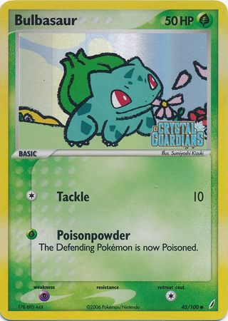 Bulbasaur (45/100) (Stamped) [EX: Crystal Guardians] Pokémon