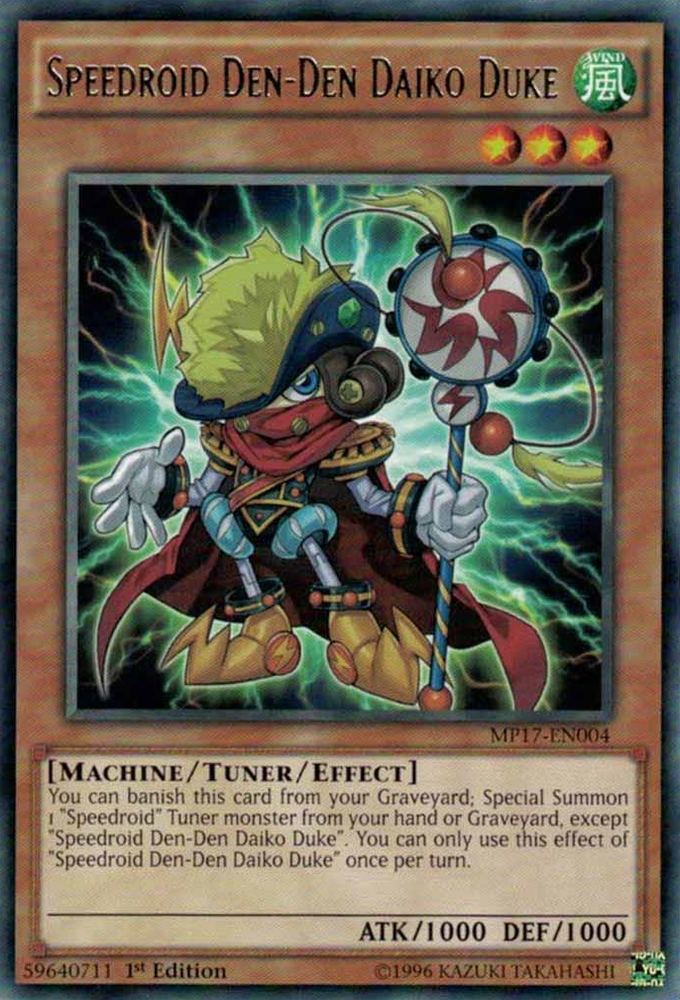 Speedroid Den-Den Daiko Duke [MP17-EN004] Rare Yu-Gi-Oh!