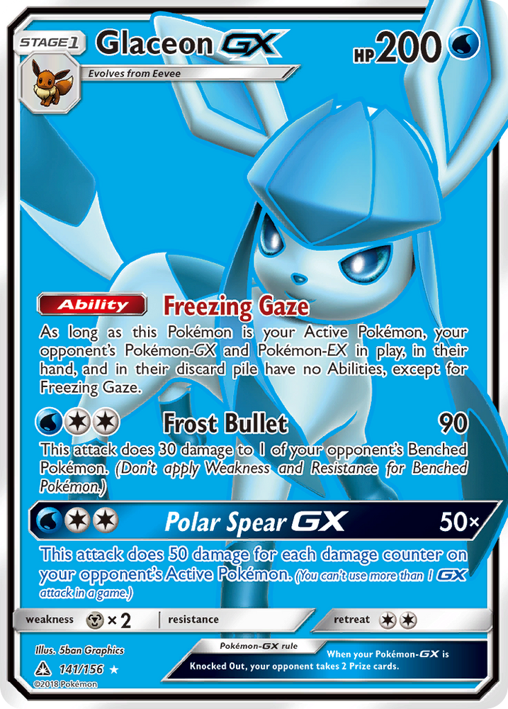 Glaceon GX (141/156) [Sun & Moon: Ultra Prism] Pokémon