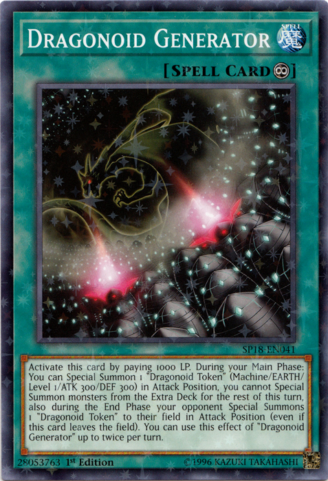 Dragonoid Generator [SP18-EN041] Starfoil Rare Yu-Gi-Oh!