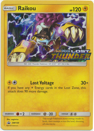 Raikou (SM150) (Staff Prerelease Promo) [Sun & Moon: Black Star Promos] Pokémon