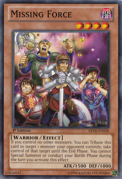 Missing Force [ABYR-EN038] Common Yu-Gi-Oh!