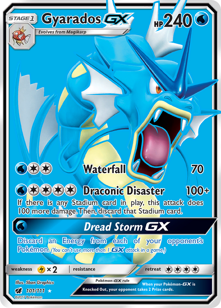 Gyarados GX (101/111) [Sun & Moon: Crimson Invasion] Pokémon