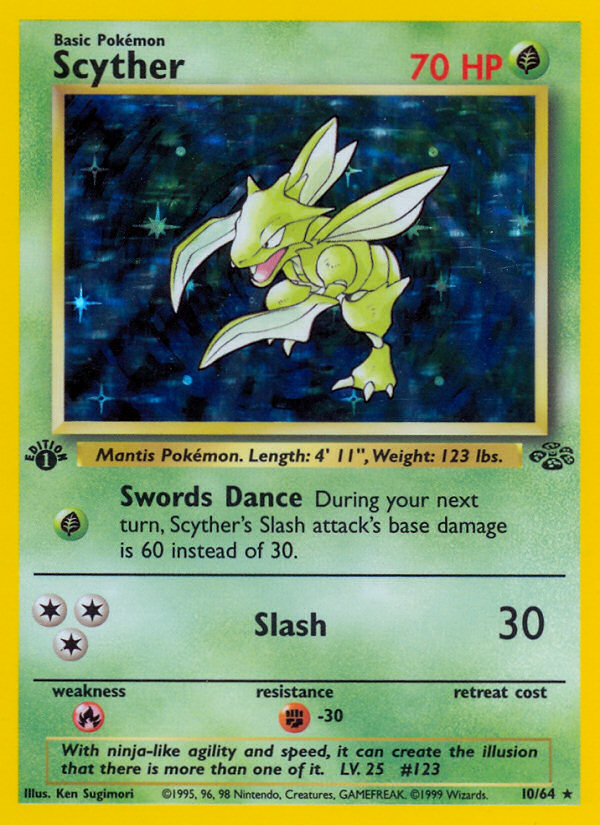 Scyther (10/64) [Jungle 1st Edition] Pokémon