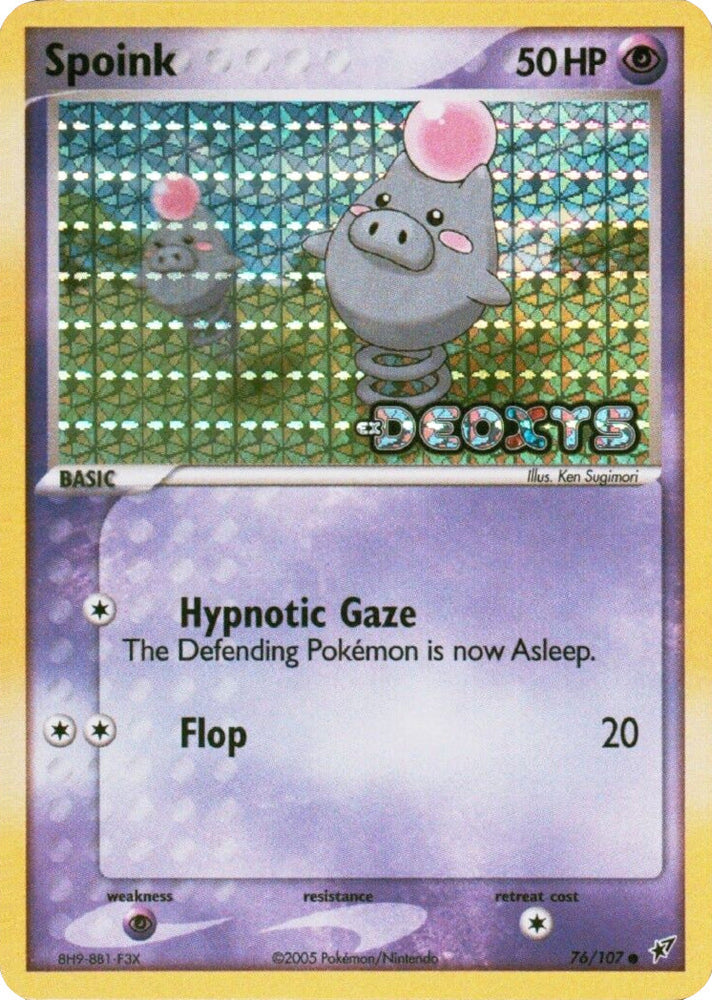 Spoink (76/107) (Stamped) [EX: Deoxys] Pokémon