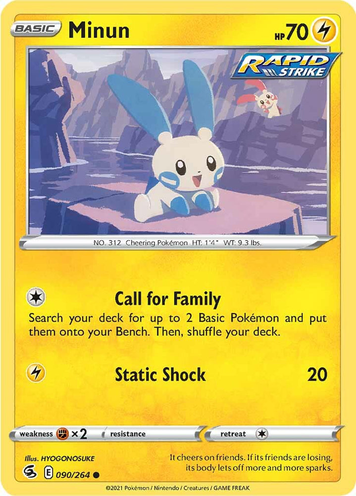Minun (090/264) [Sword & Shield: Fusion Strike] Pokémon