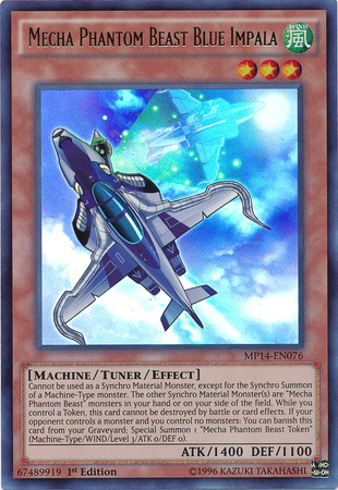 Mecha Phantom Beast Blue Impala [MP14-EN076] Ultra Rare Yu-Gi-Oh!