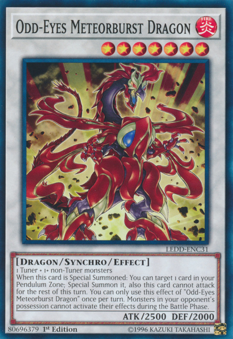Odd-Eyes Meteorburst Dragon [LEDD-ENC31] Common Yu-Gi-Oh!