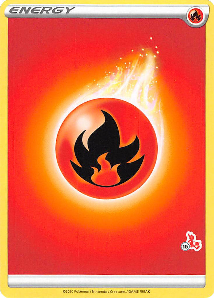 Fire Energy (Cinderace Stamp #16) [Battle Academy 2022] Pokémon