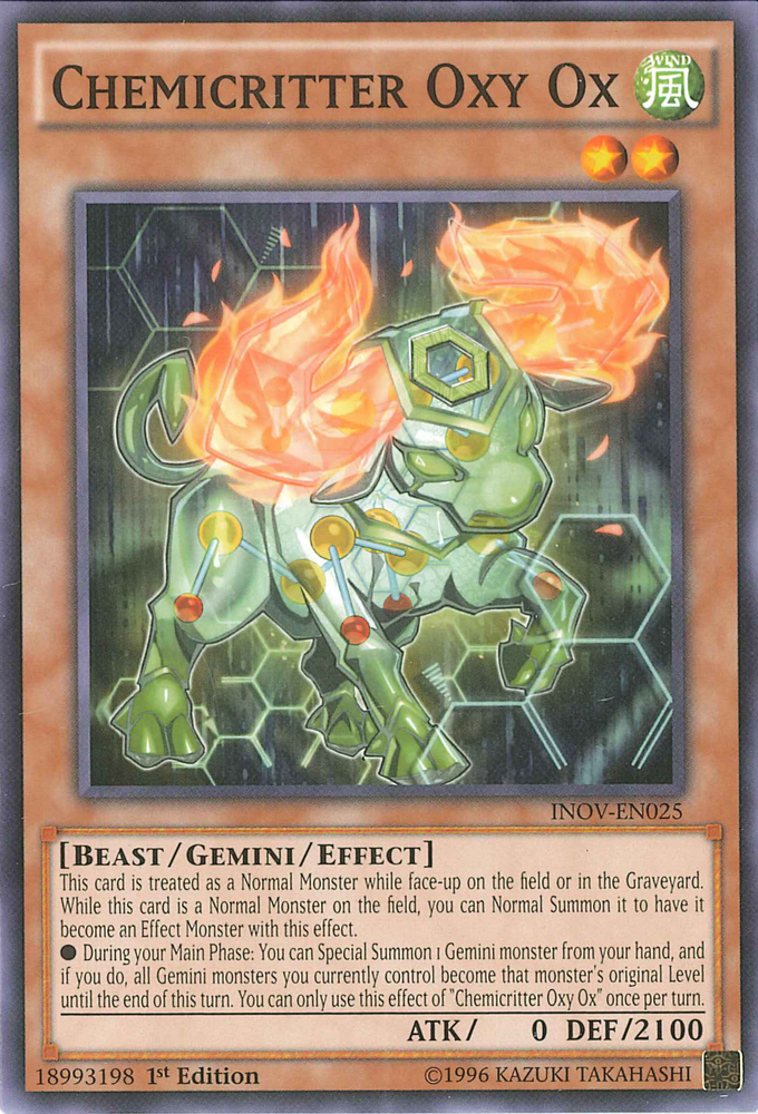 Chemicritter Oxy Ox [INOV-EN025] Common Yu-Gi-Oh!