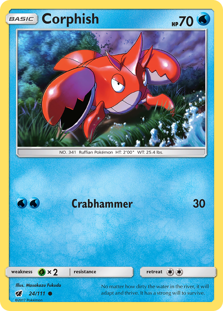 Corphish (24/111) [Sun & Moon: Crimson Invasion] Pokémon