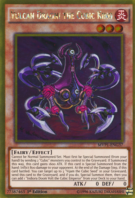 Vulcan Dragni the Cubic King [MVP1-ENG37] Gold Rare Yu-Gi-Oh!