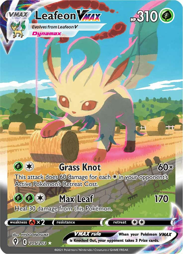 Leafeon VMAX (205/203) [Sword & Shield: Evolving Skies] Pokémon