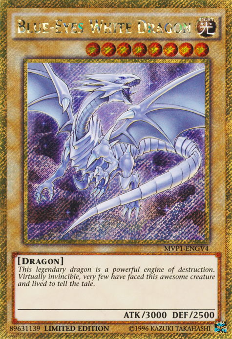 Blue-Eyes White Dragon [MVP1-ENGV4] Gold Secret Rare Yu-Gi-Oh!