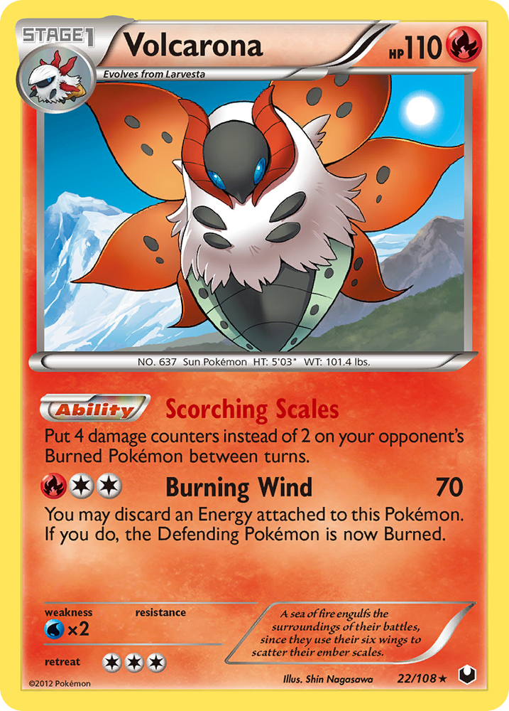 Volcarona (22/108) [Black & White: Dark Explorers] Pokémon