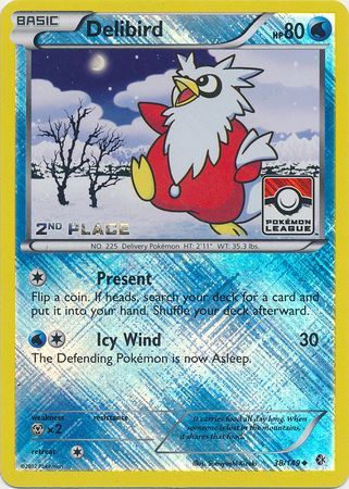 Delibird (38/149) (League Promo 2nd Place) [Black & White: Boundaries Crossed] Pokémon