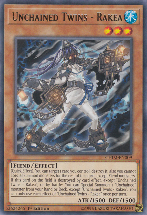 Unchained Twins - Rakea [CHIM-EN009] Rare Yu-Gi-Oh!