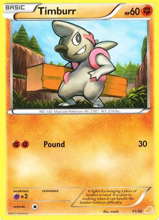 Timburr (11/30) [Black & White: Trainer Kit - Excadrill] Pokémon
