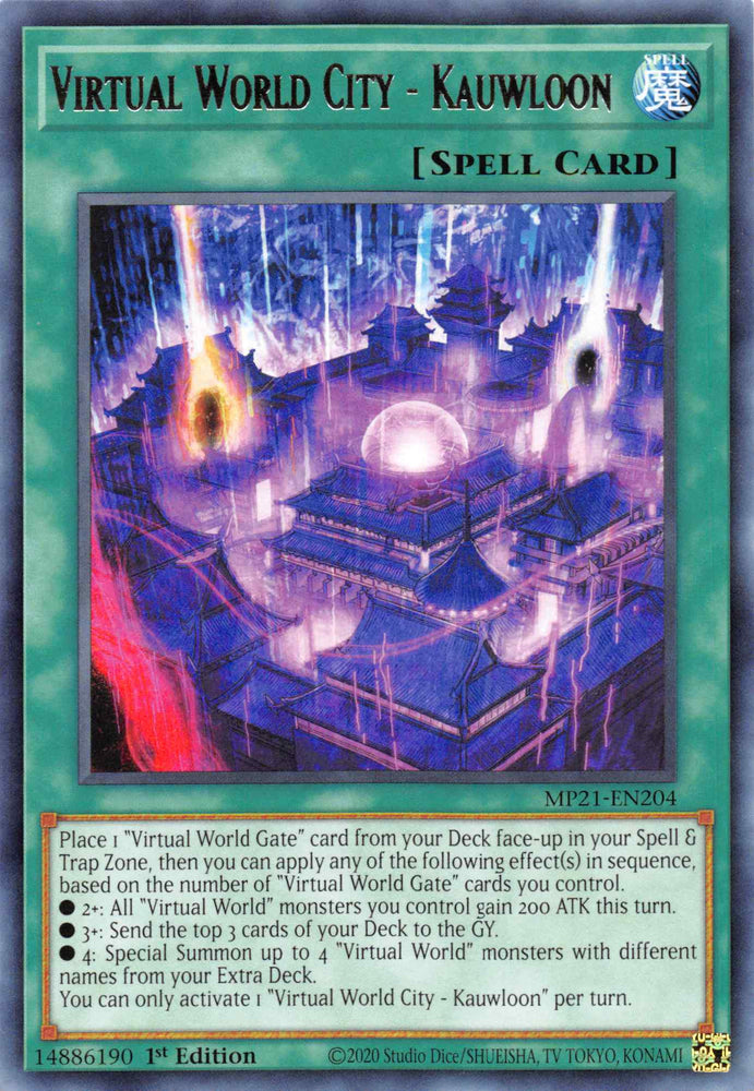 Virtual World City - Kauwloon [MP21-EN204] Rare Yu-Gi-Oh!