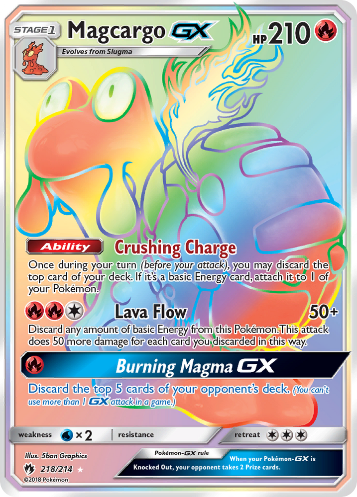 Magcargo GX (218/214) [Sun & Moon: Lost Thunder] Pokémon