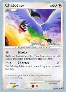 Chatot (55/100) (Luxdrill - Stephen Silvestro) [World Championships 2009] Pokémon