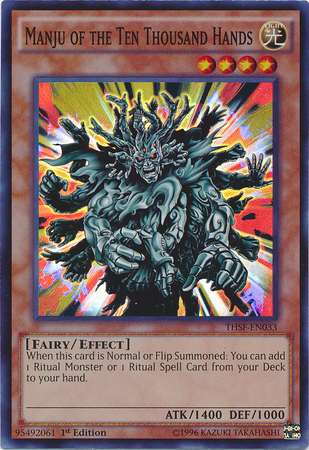 Manju of the Ten Thousand Hands [THSF-EN033] Super Rare Yu-Gi-Oh!