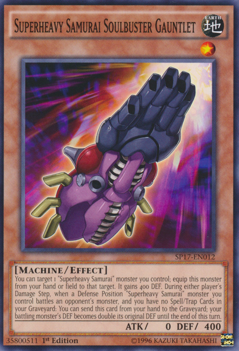 Superheavy Samurai Soulbuster Gauntlet [SP17-EN012] Common Yu-Gi-Oh!