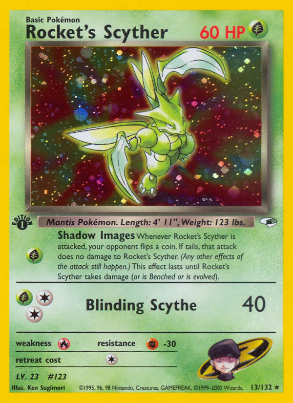 Rocket's Scyther (13/132) [Gym Heroes 1st Edition] Pokémon