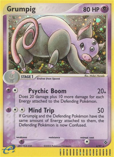 Grumpig (6/97) [EX: Dragon] Pokémon