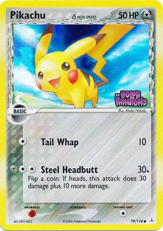 Pikachu (79/110) (Delta Species) (Stamped) [EX: Holon Phantoms] Pokémon