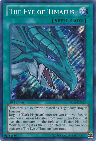 The Eye of Timaeus [DRLG-EN005] Secret Rare Yu-Gi-Oh!