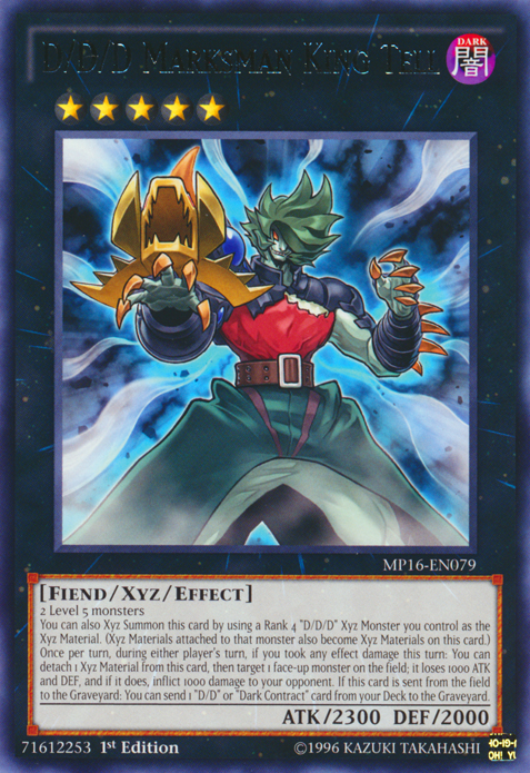 D/D/D Marksman King Tell [MP16-EN079] Rare Yu-Gi-Oh!